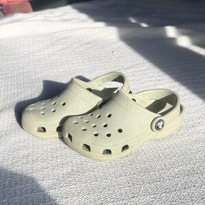 Light green crocs size 10